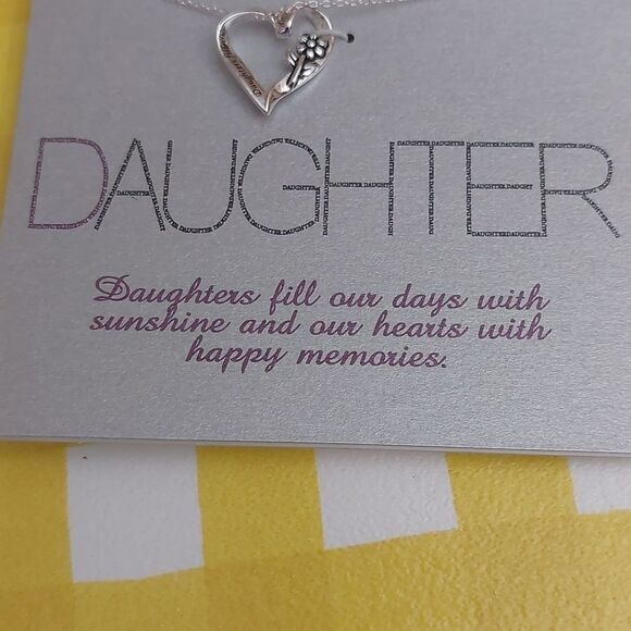 Kohl's Footnotes Sterling Silver Daughter Heart Pendant Necklace - Picture 3 of 4